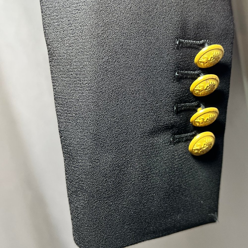 LN EXPRESS Black Blazer with Gold Hardware Size Small - Picture 9 of 9